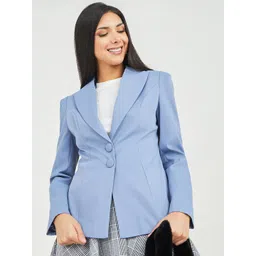 Styli Notched Lapel Collar Slim-Fit Single Breasted Blazer-picture-36