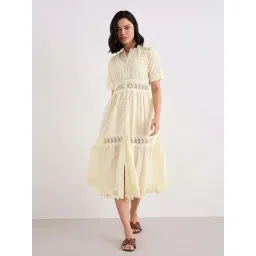Styli Off White Cotton Regular Fit Dress-picture-26