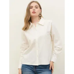Styli Off White Cotton Regular Fit Shirt-picture-21
