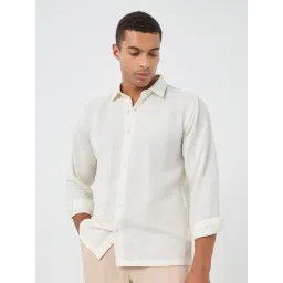Styli Off White Cotton Regular Fit Shirt-picture-22