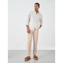 Styli Off White Cotton Regular Fit Shirt image 5