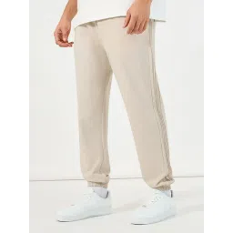 Styli Off White Cotton Relaxed Fit Printed Track Pants-picture-25