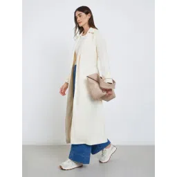 Styli Off White Polyester Regular Fit Jacket-picture-14