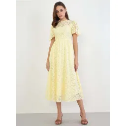 Styli Off White Regular Fit Self Pattern Dress-picture-24