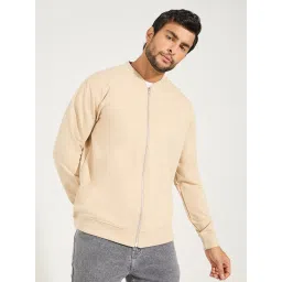 Styli Off White Relaxed Fit Bomber Jacket image 1