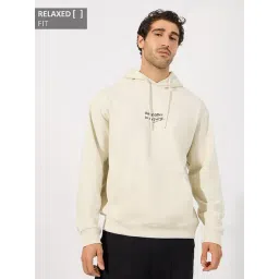 Styli Off White Relaxed fit Printed Hooded Sweatshirts-picture-22