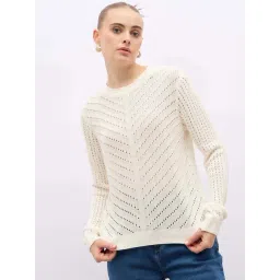 Styli Off White Self Design Sweater-picture-13