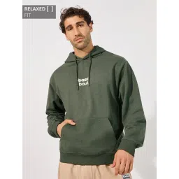 Styli Olive Relaxed fit Printed Hooded Sweatshirts-picture-44