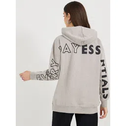 Styli Oversized Fit Drop Shoulder Typography Printed Hooded Cotton Sweatshirt-picture-32