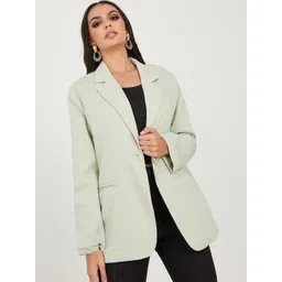Styli Oversized Single Breasted Longline Formal Blazer-picture-26