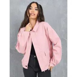 Styli Pink Plain Jacket-picture-32