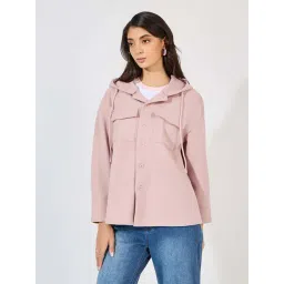 Styli Pink Plain Jacket-picture-47