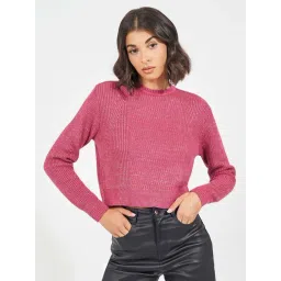 Styli Pink Plain Sweater-picture-27
