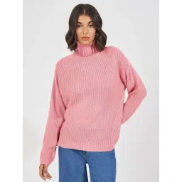 Styli Pink Plain Sweater-picture-28