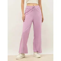 Styli Purple Cotton Regular Fit Trackpants-picture-36