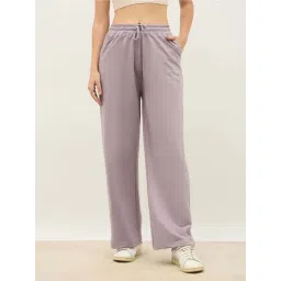 Styli Purple Cotton Regular Fit Trackpants-picture-37