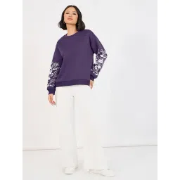 Styli Purple Floral Sweatshirt image 4