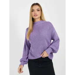 Styli Purple Plain Sweater-picture-16