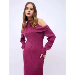 Styli Purple Regular Fit Dress image 5