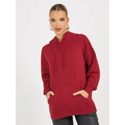 Styli Red Cotton Printed Hoodie-picture-10