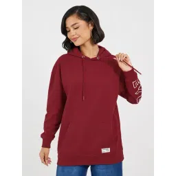 Styli Red Cotton Printed Hoodie-picture-22