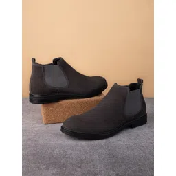 Styli Solid Suede Leather Chelsea Boots image 1