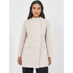 Styli Stand Collar Double Breasted Longline Overcoat-picture-23