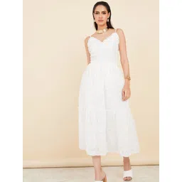 Styli Strappy Self Design A-Line Midi Dress-picture-27