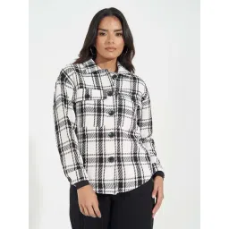 Styli White Chequered Jacket-picture-14