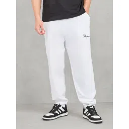 Styli White Cotton Relaxed Fit Printed Joggers-picture-20