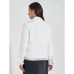 Styli White Plain Blazer image 2