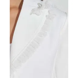 Styli White Plain Blazer image 4