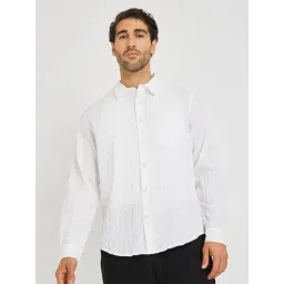 Styli White Regular Fit Texture Shirt-picture-37