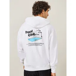 Styli White Typography Printed Hooded Pure Cotton Oversized Sweatshirt-picture-38