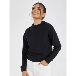 Styli Women Cable Knit Crop Pullover-picture-37