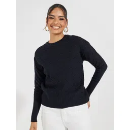 Styli Women Cable Knit Pullover-picture-30