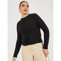 Styli Women Contrast Tipping Regular Fit Sweater-picture-24