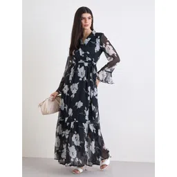 Styli Women Floral Print Long Sleeves Maxi Dress-picture-19