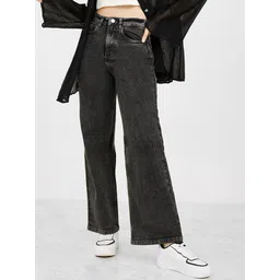 Styli Women High Rise Acid Wash Stretchable Wide Leg Jeans-picture-25