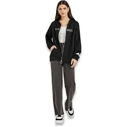 styli Women Oversized Fit Long Sleeves Regular Length Zip-Through Hoodie | Stylish Printed Winter Wear Outfit for Women | Perfect for Casual & Everyday Wear-picture-13