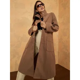 Styli Women Patch Pocket Midi Length Oversized Coat-picture-18