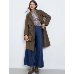 Styli Women Regular Fit Knee Length Double-Breasted Overcoat Coats-picture-12