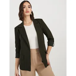 Styli Women Regular Fit Longline Single Breasted Blazer-picture-24