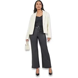 styli Women Regular Fit Short Length Double Breasted Tweed Blazer (70092865_Beige_1_S)-picture-52