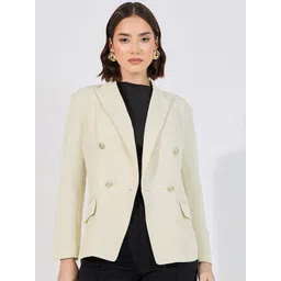 Styli Women Regular Length Regular Fit Double Breasted Blazer-picture-17