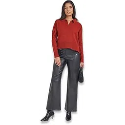 styli Women Short Length Regular Fit Textured Pullover Sweater | Cozy Winter Wear Sweater for Women | Pullover Knitwear for Casual & Office Looks-picture-21