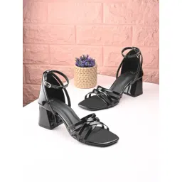 Styli Women's Black Ankle Strap Sandals-picture-28