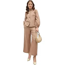 styli Women's Regular Fit Co-Ords (7012206705_Brown M)-picture-14