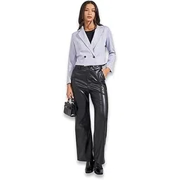 styli Women’s Regular Fit Short-Length Blazer | Solid Casual Jacket with Notched Lapel & Button Closure | Stylish & Elegant Wear-picture-15