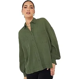 styli Women's Solid Oversized Fit Shirt-picture-39